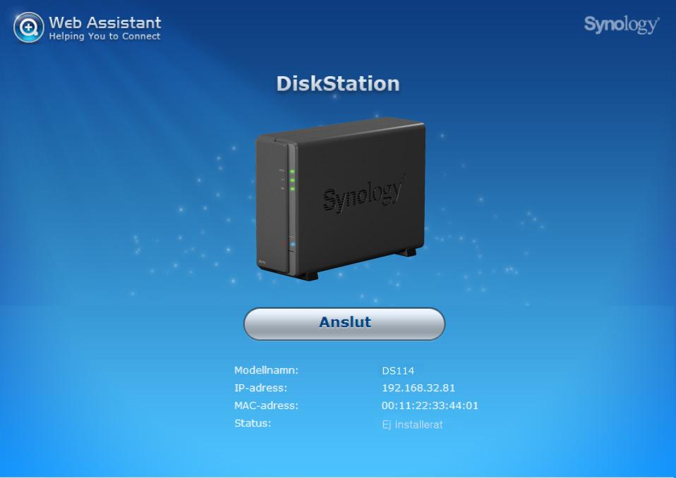 Kapitel Installera DSM på DiskStation Kapitel 3: 3 När hårdvaran är klar kommer din DiskStation att kräva DiskStation Manager (DSM) - operativsystemet som utvecklats speciellt för Synology