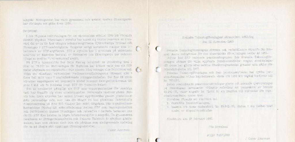 ningsår. Mottagandet har varit gynnsamt, och avtalet mellan föreningarna har förlängts att gälla även 1960.