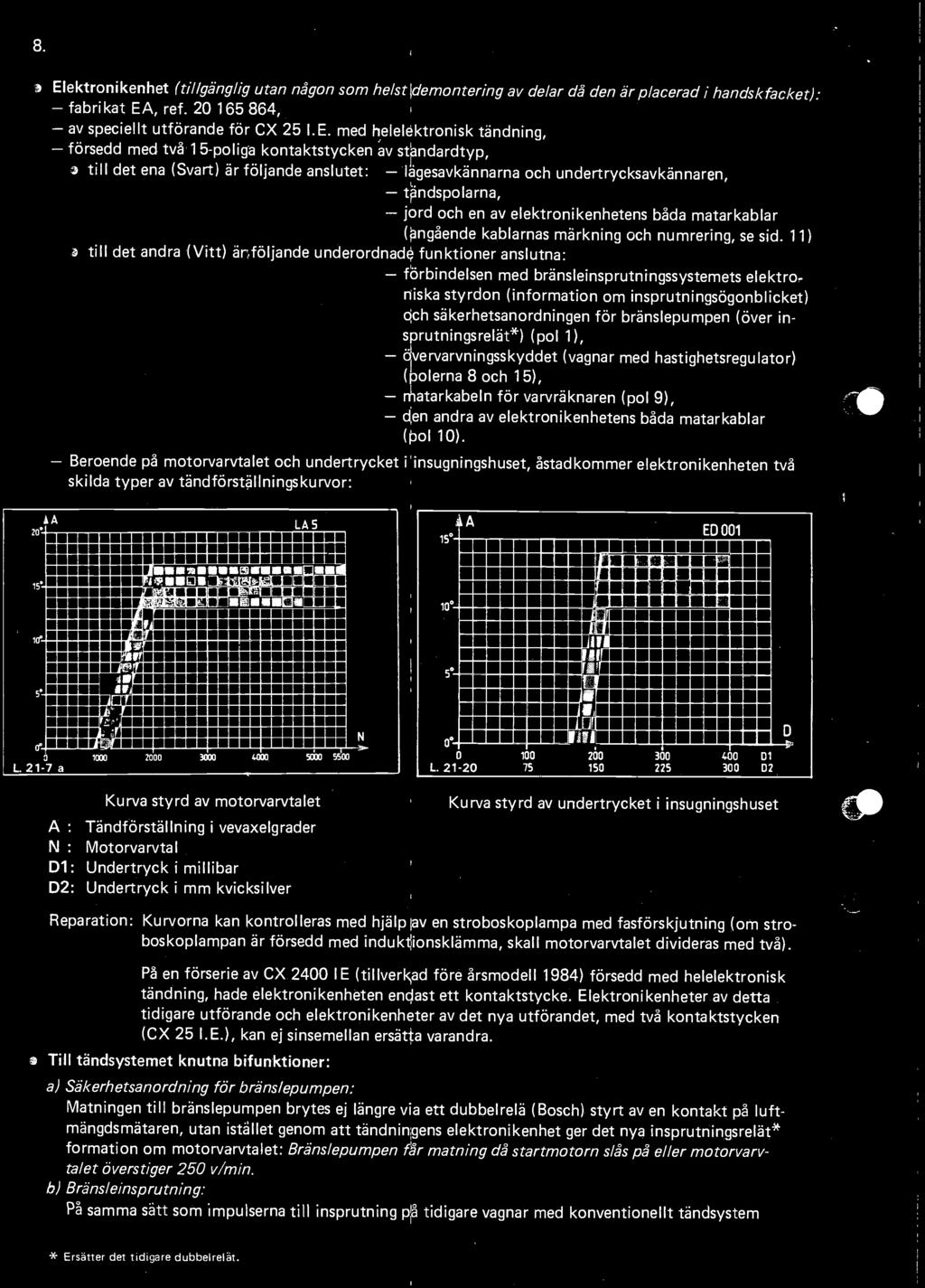 elektronikenhetens b5da matarkablar (ang5ende kablarnas märkning och numrering, se sid.
