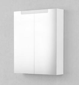 monterad LED-belysning bredd 60 cm Spegel med