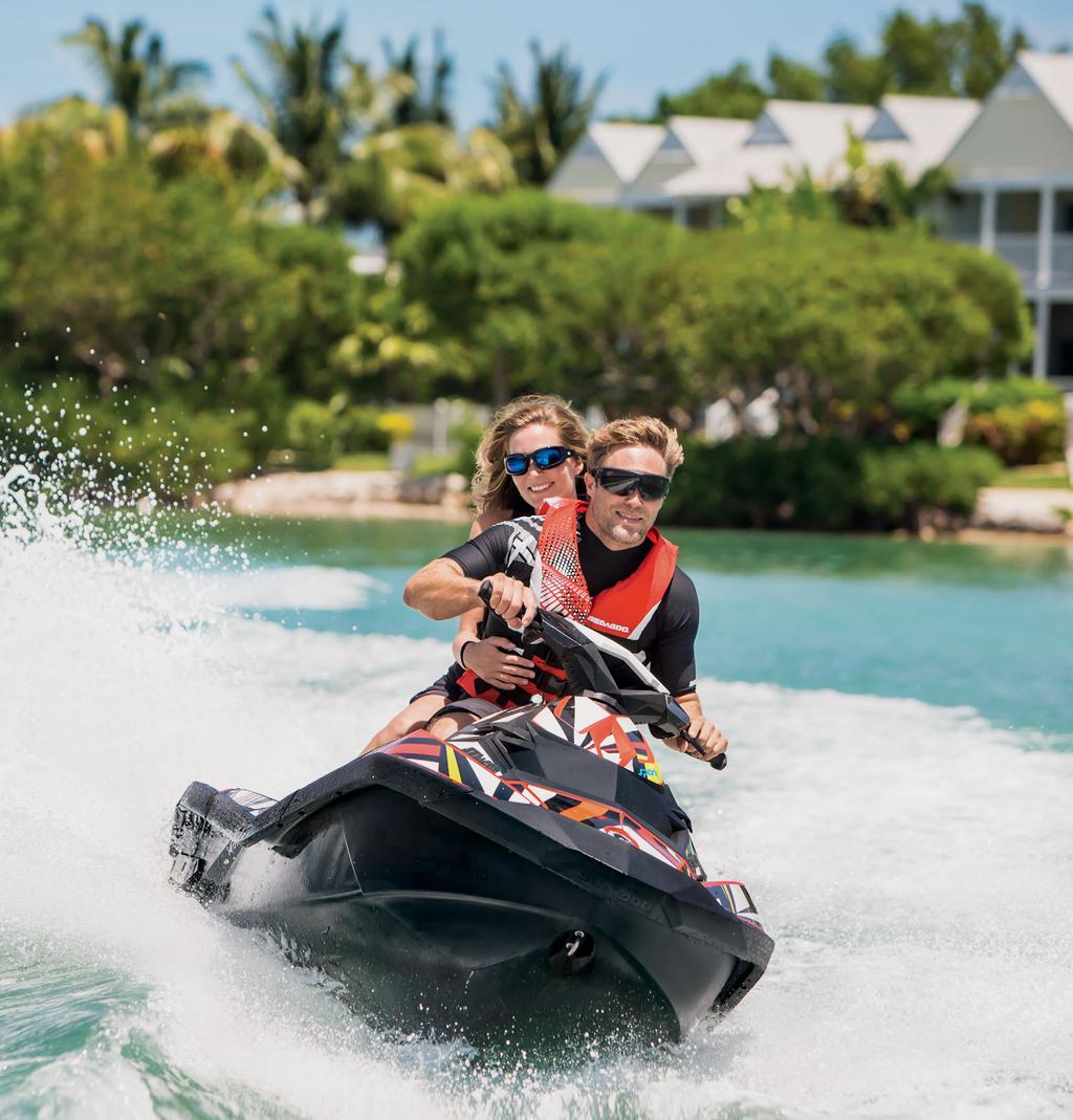3 ev RESAN SEA-DOO GÖR BRA DAGAR TILL HÄRLIGA DAGAR PÅ VATTNET. Med en Sea-Doo-vattenskoter tar du dig till nya platser inte bara fysiskt utan även känslomässigt.