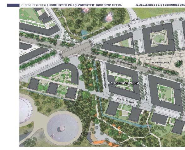 Situationsplan Byggnaderna inom kvarteret uppförs i 5 8 våningar ovan mark. Till detta kommer ett källarplan innehållande garage, driftutrymmen och bostadskomplement.