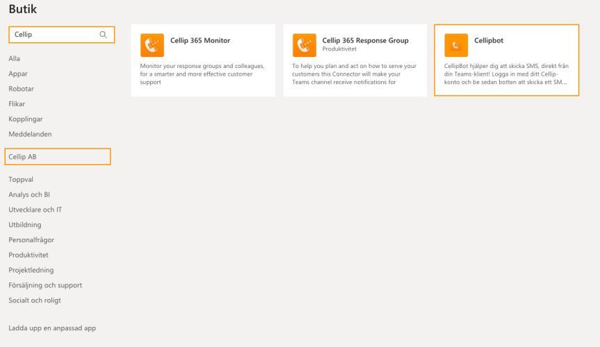 CELLIPBOT CellipBot hjälper dig men inställningar och funktioner i Cellips telefonitjänst kopplad till Microsoft Teams telefoni. Du kan t.ex.