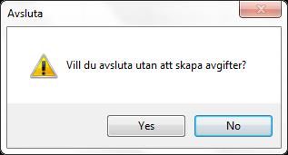 När avgifterna är skapade släcks knappen och Nästa tänds. I vyn gråas de debiteringar som ligger under beloppsgränsen, och de kommer alltså inte att debiteras.