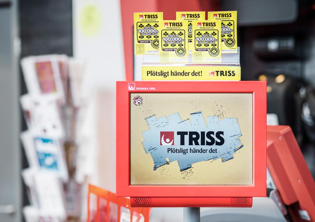 25 Örebro län Örebro län fortsatte att ta hem storvinster på Triss. Under första kvartalet 2018 skrapade fyra länsbor Triss i TV.