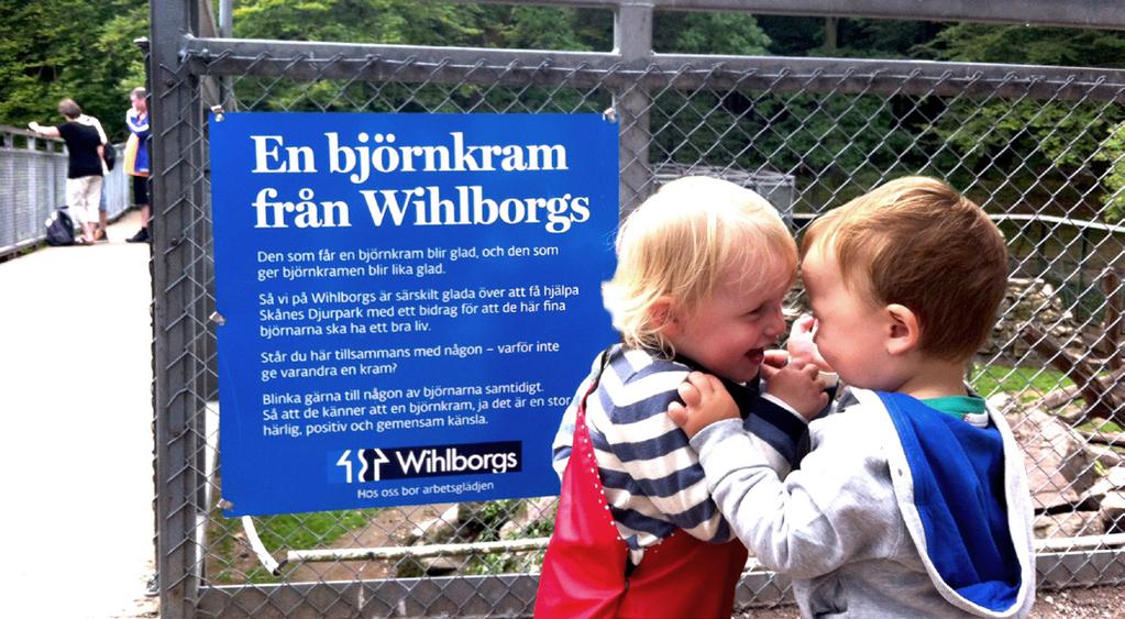 Wihlborgs Delårsrapport Januari september 2013 07 Elisia ger sin kompis Noah en riktig Björnkram på Skånes Djurpark. Fastighetskostnader Totala fastighetskostnader uppgick till 332 Mkr (293).