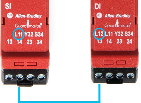 Blå slingan SWS (Single-Wire Safety Connection) är ett TUV-godkänt koncept som består av endast en kabel som utökar och sammankopplar GSR