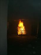 På grund av husets konstruktion och årstiden förvärmdes lokalen, se bild 6.6, innan det första försöket varje morgon.
