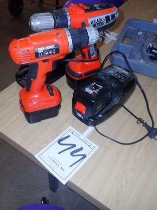 2st Black & Decker skruvdragare