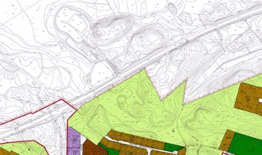 9 (12) Bild 6 Utdrag ur detaljplanen för kyrkbyn. 4.5 Byggnadsordning Ingå kommuns byggnadsordning trädde i kraft 2002. 4.6 Markägoförhållanden och markinnehav Planområdet ägs till största delen av kommunen.