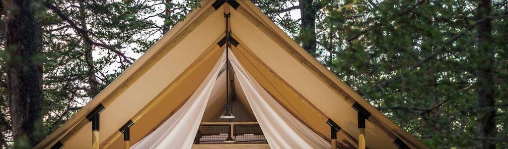 Category 2: Glamping tents Tents with proper floors, bathroom with