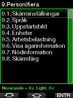 Se kapitel: Använda USB-flashdisk om du vill lära dig mer om hur dessa filer sparas i G2C. 2.7.13 Software update Software updates kan installeras från listan i den här menyn.