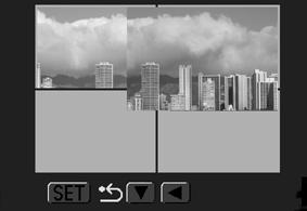 Du kan spara högst 26 bilder antingen horisontellt eller vertikalt. b Använd sedan samma tillvägagångssätt när du tar de resterande bilderna.