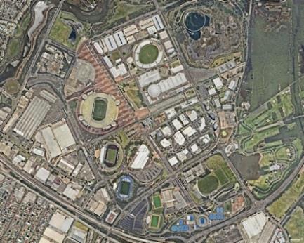 Sydney Olympic Park region.jpg Översikt över Olympiapark som den ser ut idag.