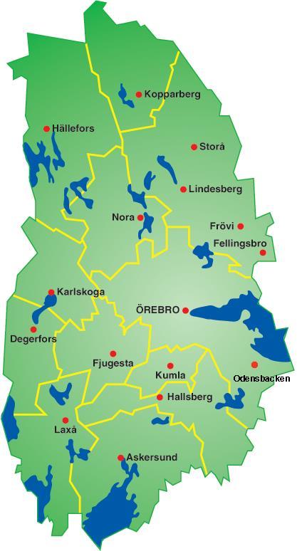 Barnavårdscentraler och familjecentraler (FC) i Örebro län Örebro Adolfsberg, Brickebacken (FC), Haga (FC), Karla, Lillån, Mikaeli (FC), Odensbacken (FC), Olaus Petri, Skebäck, Tybble, Varberga (FC),