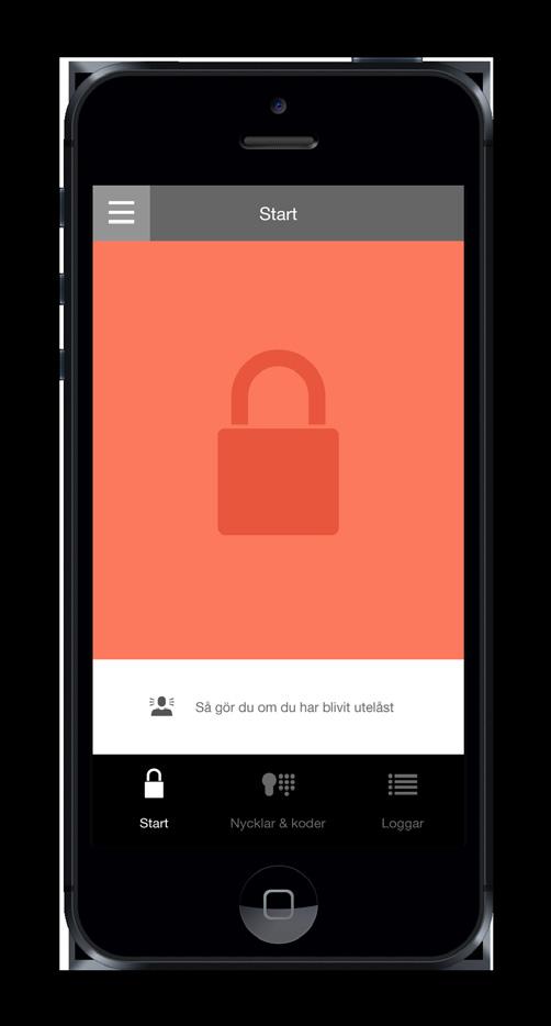 APPEN App för Smartphone Smartphoneapp Har barnen glömt låsa? Har hantverkaren anlänt? Följ låsets status via en app oavsett var på jorden du befinner dig.