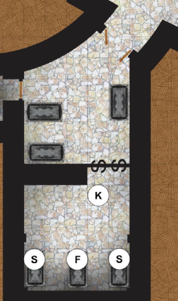 C. Brodershat 2 Svikna själar (S) 1 Svart förrädare (F) 1 Vettskrämd kock (K) Sviken själ Grad 4 Luring Medelstor dunkelboren humanoid (vandöd) EP 175 Initiativ 19 Sinnen 18; mörkersyn LP 22; Sargad