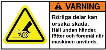 Lyft på kraftuttagets spännhjul och ta bort drivremmen från hjulet. 9. Dra upp remmen mellan maskinens frontplåt och kopplingen för att avlägsna den.