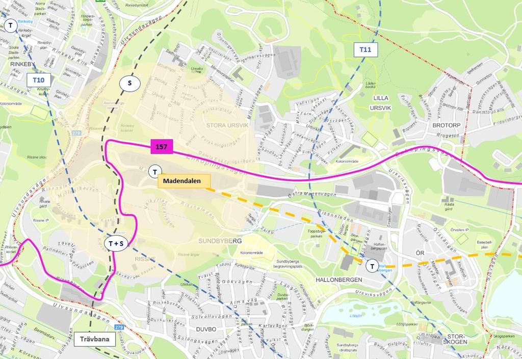 Figur 8. Tillkommande tunnelbanestation i UA- TB_Ej-Hallonbergen.