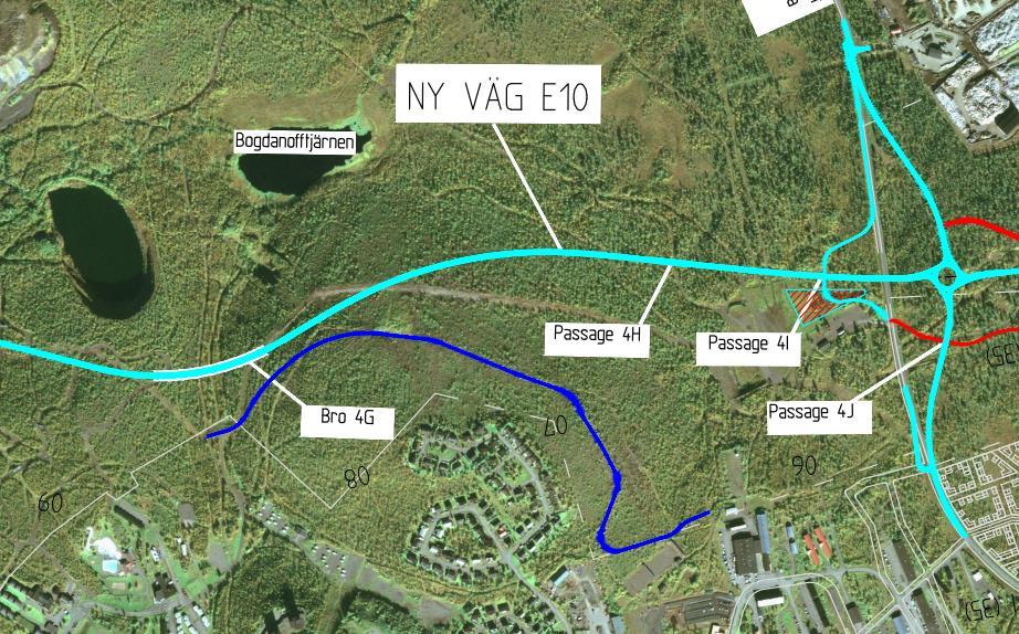 Kiruna kommun anser att en placering av GC-vägen på söder om E10 hela vägen skulle omöjliggöra en förlängning av den s k Nordkallotvägen då intrånget på intilliggande kvartersmark, Lokstallet 1:1