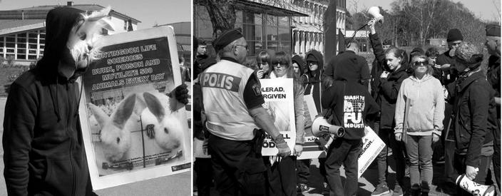 Alla tycker inte djurförsök är ok DemonstraUoner under