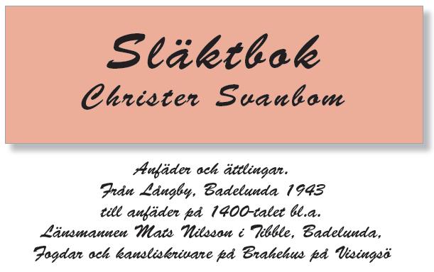 15 av 100 sidor från Christers släktbok.