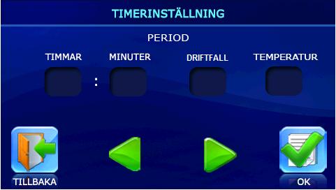 UNDERHÅLL & SERVICE Ventilationsaggregat Recom 2 & 4 6. TIMER. I TIMER-läget, går aggregatet på en bestämd tidsperiod efter valda inställningar av driftläge och temperatur.