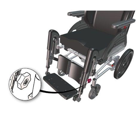 5.3 Låsa Netti Dynamic DUAL benstöd De röda stjärnhjulen på benstöden tillåter låsning av benstödets dynamiska stegringen.
