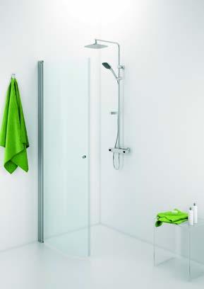 dörrar C Ido Showerama 10-41 klart glas med en rund dörr C Som