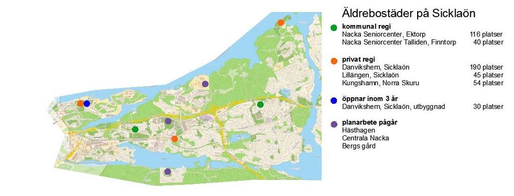 boende i de olika åldersspannen per kommundel Sicklaön Nuvarande