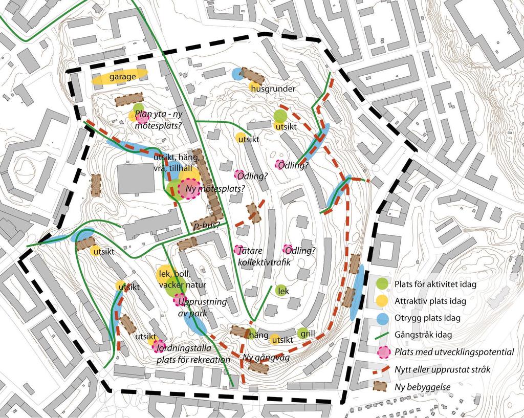 Trafik Det råder brist på parkering, både markparkering och garage. Vissa anser att kommunikationerna med kollektivtrafik är bra, andra att det behövs tätare bussturer och senare busstider på helgen.