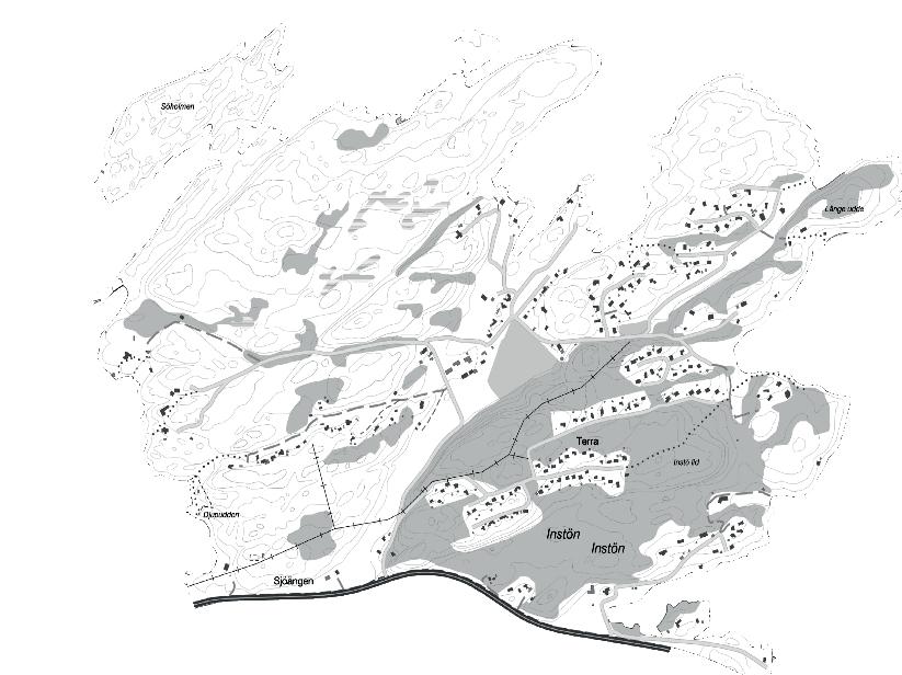 Förslag bebyggelse och kulturmiljöer Föreslagen bebyggelseutveckling är avhängt en uppgradering av nuvarande vägstandard och är en grov uppskattning av antal möjliga bostäder.