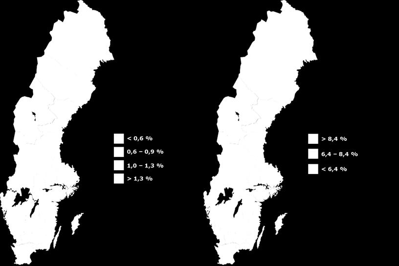 14 Prognoskartor 2018 Sysselsättningen kommer att öka i landet men den största ökningen kommer att ske i storstadslänen.