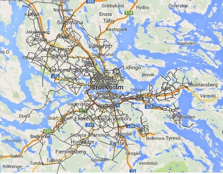 Simulering Stockholm (Burghout, et al., 2014) Om ingen samåkning: 8% av nuvarande personbilsflotta Men fordons-km ökar med 24% - massiv trängsel!