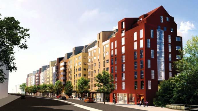 bostadsrättslägenheter Första projektet i omvandlingen av Solnavägen till stadsgata