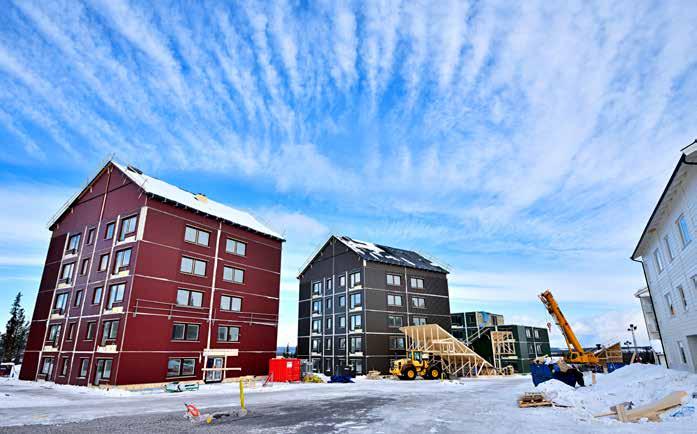 SAMHÄLLSOMVANDLINGEN I MALMBERGET Nya områden växer upp i Gällivare kommun. På Repisvaara bygger LKAB bostäder i flera etapper. Här byggs 88 hyresrätter åt LKAB:s eget fastighetsbolag.