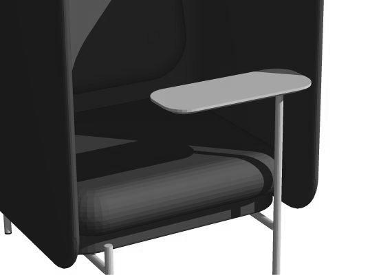 MY LB-618 Bord till My fåtölj, soffa eller bänk. Skiva i vitlaminat. Stativ i vitlackerad (RAL9016) metall. Table for My easy chair, sofa or bench. Top in white laminate.