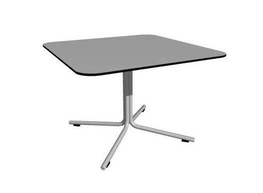 Table with top in white F2255 solid laminate. Frame in chromium. Pris - Price 4 864:- 106 x 66 cm, H cm, tj 0,8 cm Bord med skiva i ekfanér och underrede i massiv ek.