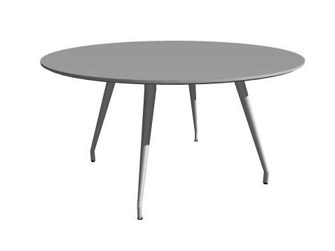 COLT HB-960 Bord med skiva i vitlaminat (enligt RAL 9016), björk- eller ekfanér. Ben i vitlack eller polerad aluminium. Table with top in white laminate (as per RAL 9016), birch or oak veneer.