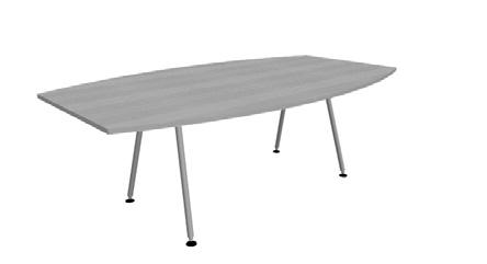 DISC HB-5848 Bord i björk-, ekfanér eller vit laminat F2274. Underrede i krom, vit- (RAL9016), svart- (RAL9005) eller silverlackerad metall. Table in birch-, oak veneer or white laminate F2274.