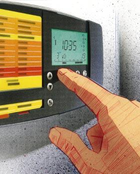 Inställning av dygnsplan 6 ECL Checklista 7 ECL termer 4 Programmera in det egna veckoschemat 3 Justering av tappvarmvattentemperatur 2 Funktionsläge 1 Val av favoritdisplay Personligt dygnsschema: