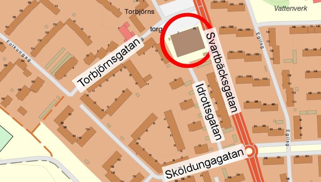 Fastigheten Svartbäcken 19:1 består idag i huvudsak av hårdgjorda ytor (tak och asfalt) och är bebyggd med livsmedelsbutik med tillhörande inlastningszon.