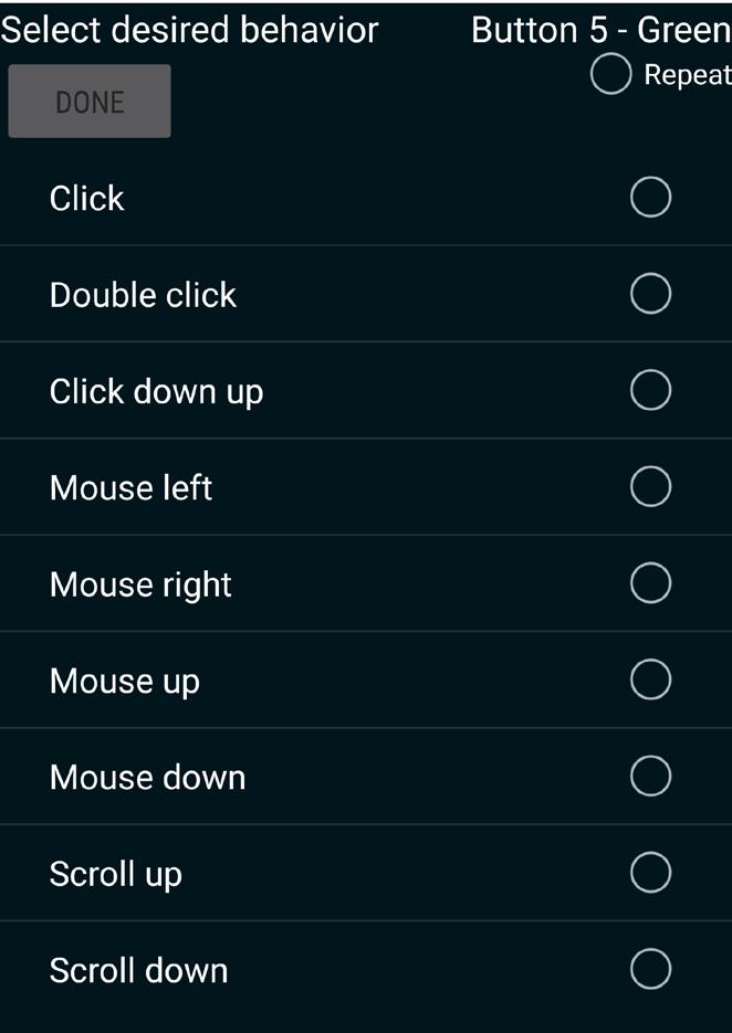 Funktioner - mouse Två typer av musalternativ stöds av programvaran: Relative och Absolute. Relative mouse är en traditionell mus med rörelser i x- och y-led, scrollning och klick.