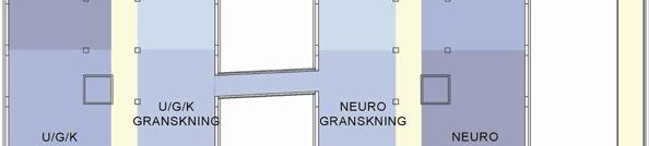 Plan 02/03 Radiologi/ Intervention Etapp 2 Etapp 1 På detta plan planeras i första hand för att ta hand om inneliggande patienter och för mer komplicerade, mer tidskrävande undersökningar.