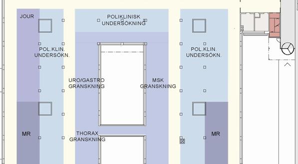 Plan 00 Radiologi - Akut och poliklinisk verksamhet Etapp 2 Etapp 1 Etapp 1 Radiologins jourverksamhet och polikliniska verksamhet planeras till plan 00.