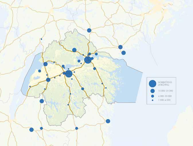 Vad bygger strukturer? Två viktiga byggstenar i en långsiktig hållbar struktur i Östergötland är infrastruktur och tillgänglighet.