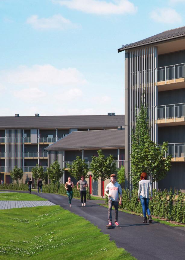 STILIT OCH TÅLIT Exteriören och utemiljön är minst lika viktig för trivseln som insidan, tror vi. Det ska kännas bra att komma hemgående längs gatan, och mysigt att sitta och läsa på balkongen.