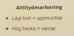 Markera - Attityd Vad är lågt vad