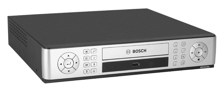 Video Videoinspelare 400-serien Videoinspelare 400-serien www.boschsecrity.se 4-kanalig H.