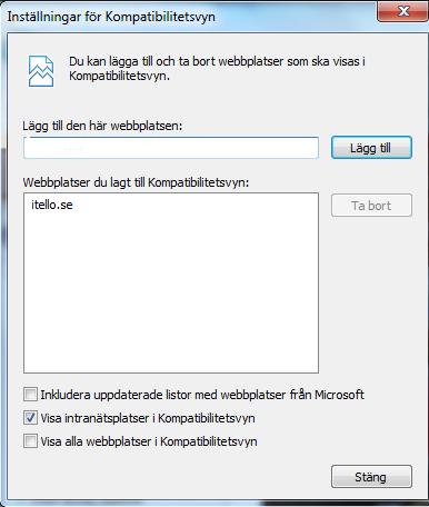 Internet Explorer 11 1. Klicka på kugghjulsikonen uppe till höger 2.